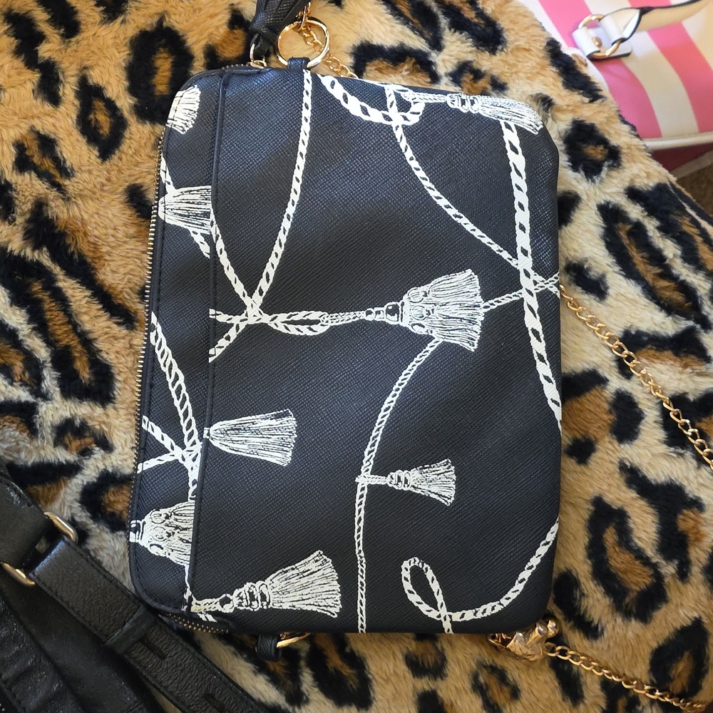 Chico's Navy and white tassle